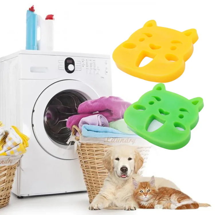 Pet hair removers used in washing machines and dry cleaners automatically clean the hair and clean pet hair efficiently