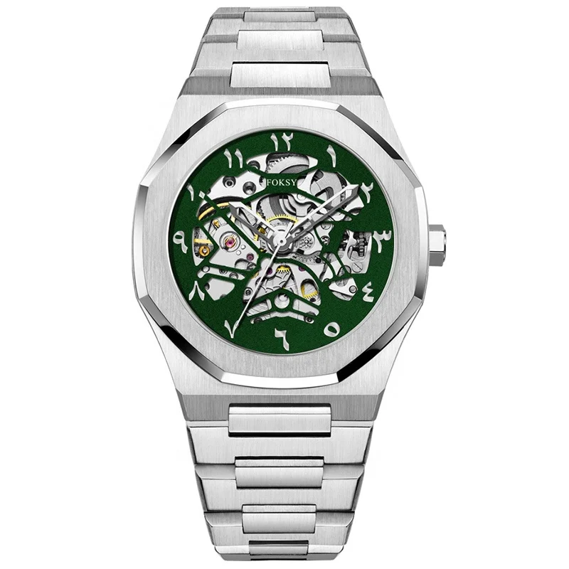New Trend Hollow Out Design Couple Watch king and Queen Fashion Stainless Steel Automatic OEM