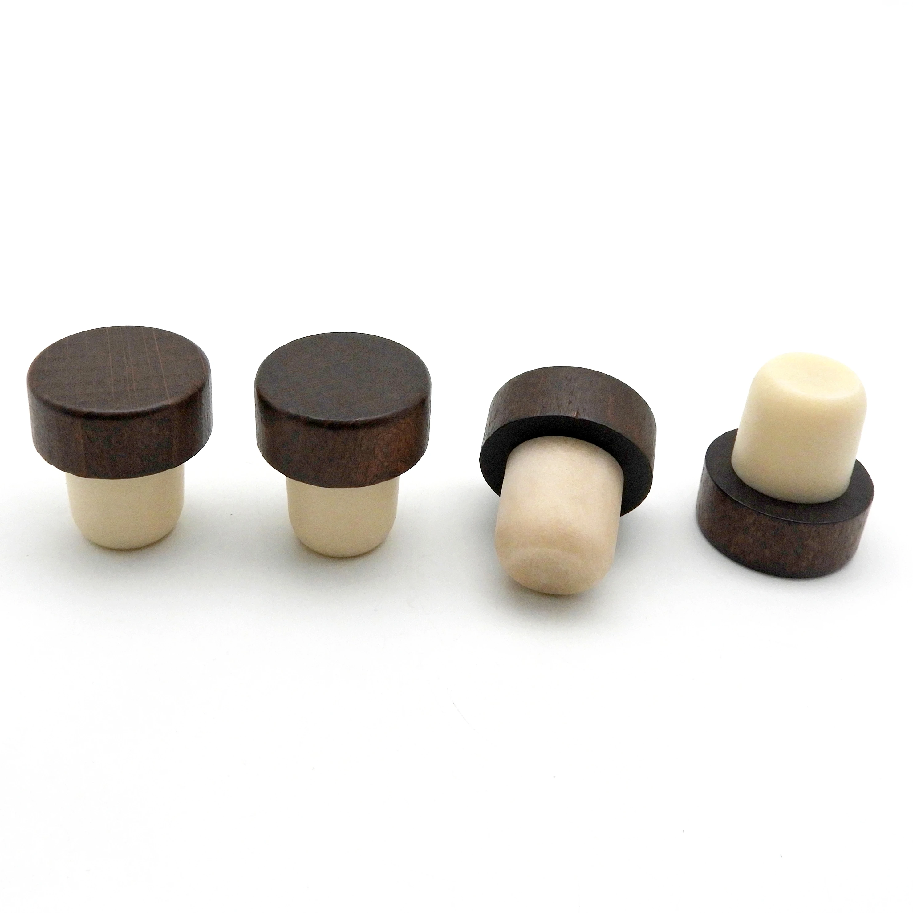 Customized 29.5*19.5 luxury wooden bottle stopper T shape gin whiskey spirits whisky bottle synthetic cork