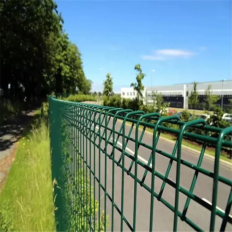 Factory supply green pvc powder coated welded wire panel brc fence for garden