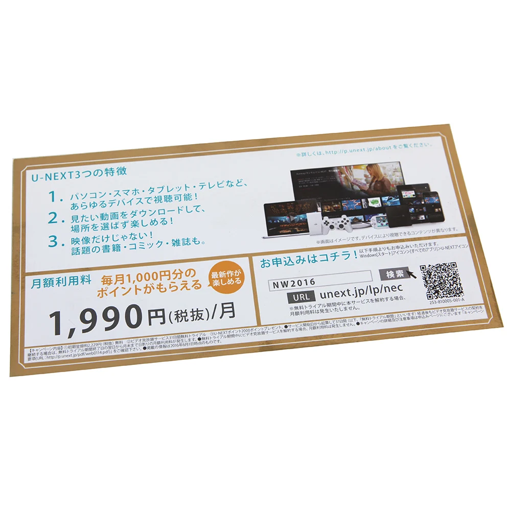 
High Quality Custom Advertising Flyer Full Color Cheap Price Ticket Printing in China 