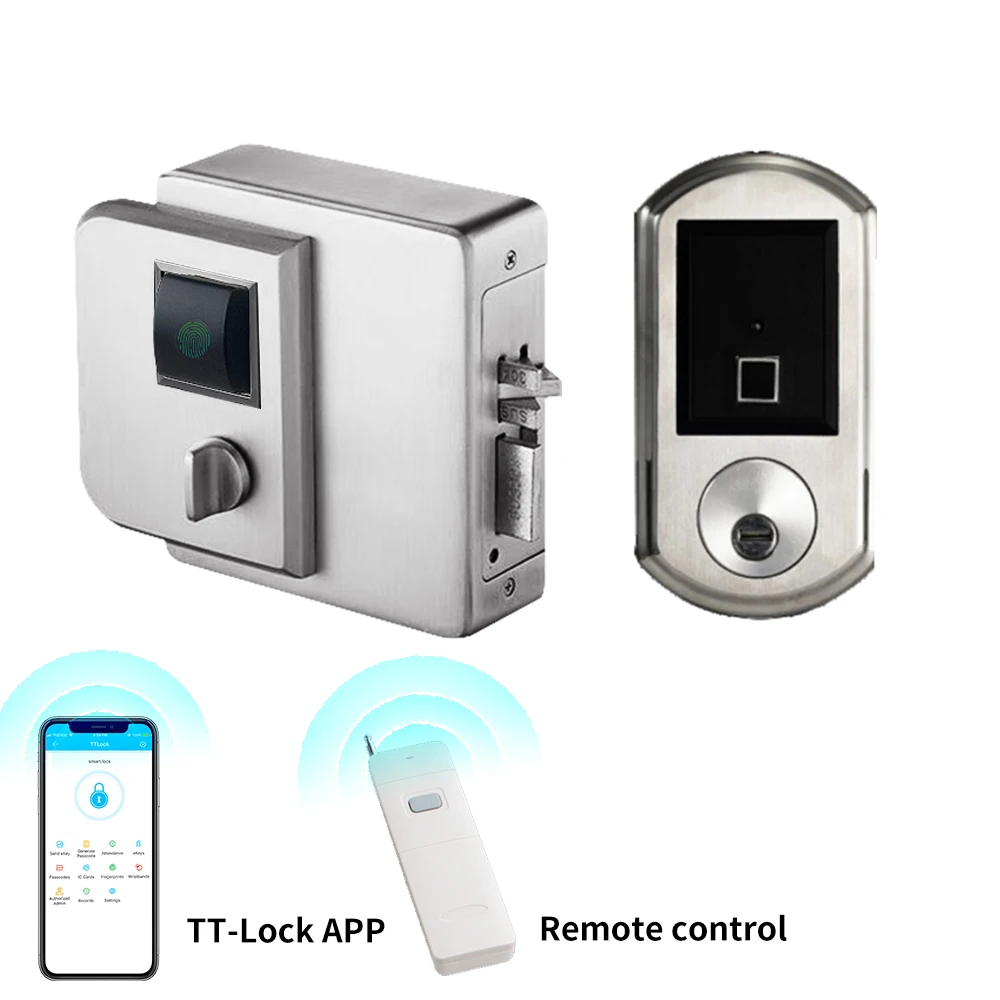 Amazon hot sell digital double sided electrical waterproof IP65 remote control fingerprint ttlock smart door lock