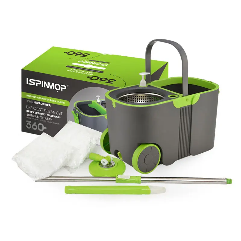Hot Sale Household Cleaning Products Rotating Large Capacity Mop Set Household Large Roller Handle Double Drive Mop Bucket