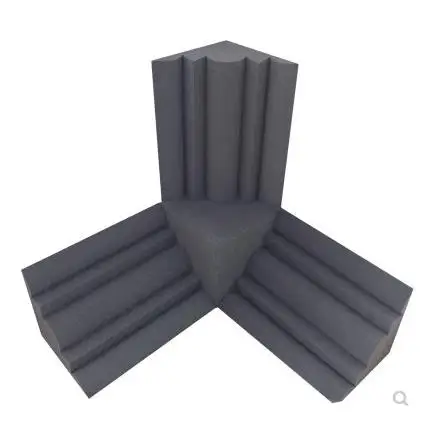 high density black acoustic foam panel bass trap for studio soundproof