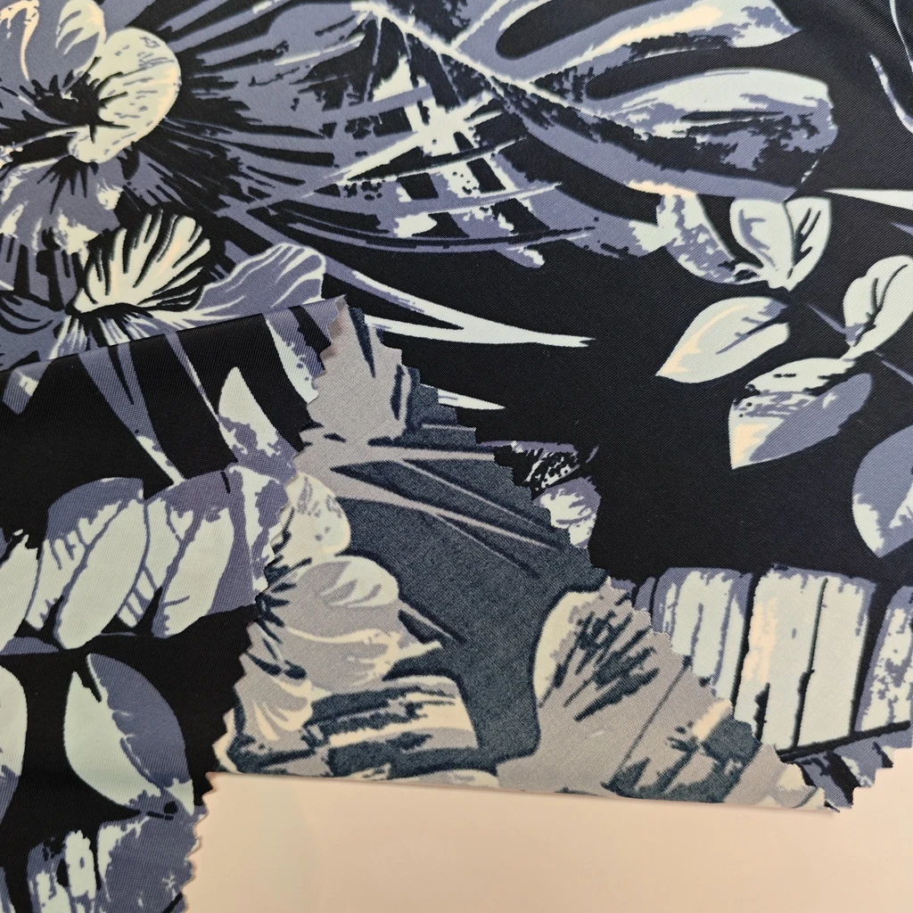 Высокое качество Хорошая цена полиэстер спандекс 190Gsm Fdy печать ткань производитель для платья