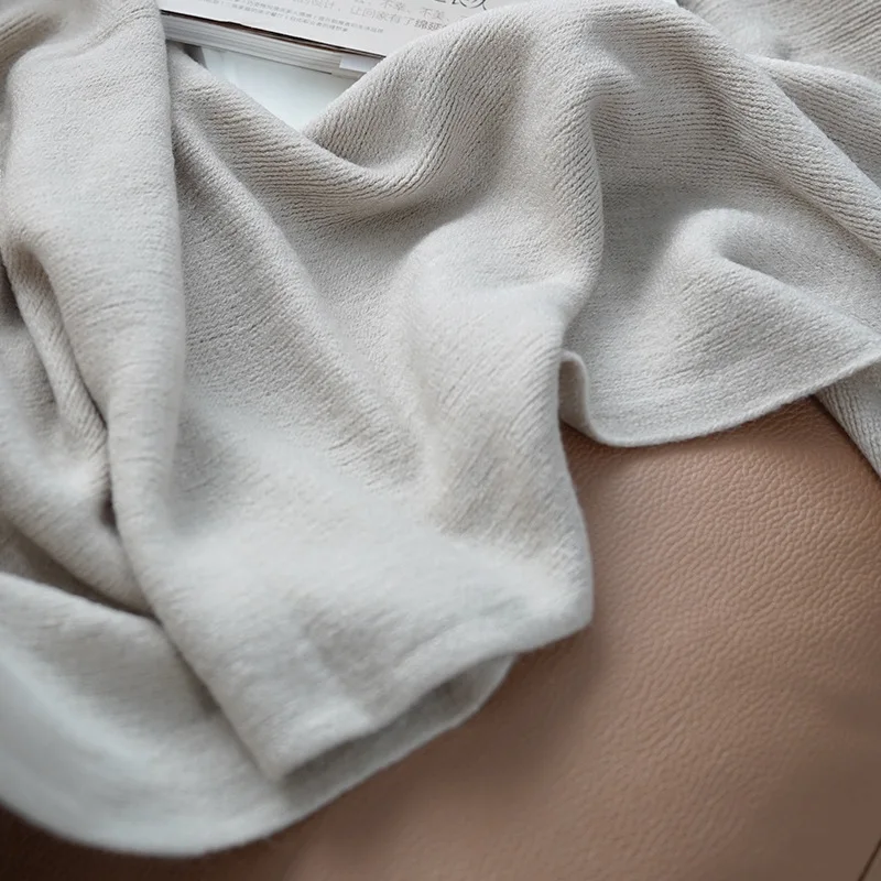 Super Soft Knitted Throw Creamy Waffle Couch Cover Knitted Decorative Textured Solid Throw Blanket For Sofa