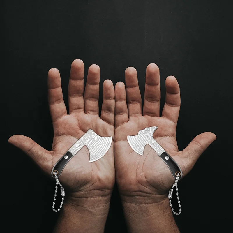 Creative Small Knife Axe Shape Mini Knife Multi-function Light Weight Portable Stainless Steel Pocket Knife