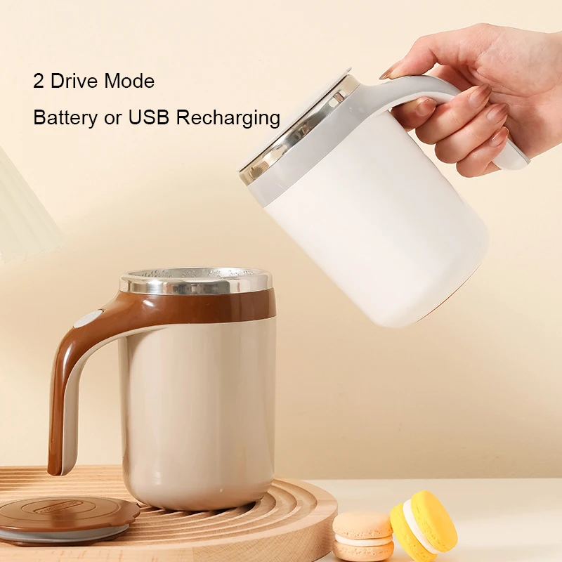 Wholesale New Smart Drinkware Stainless Steel Electric Magnetic Auto Automatic Mixing Coffee Cup Self Stirring Coffee Mug