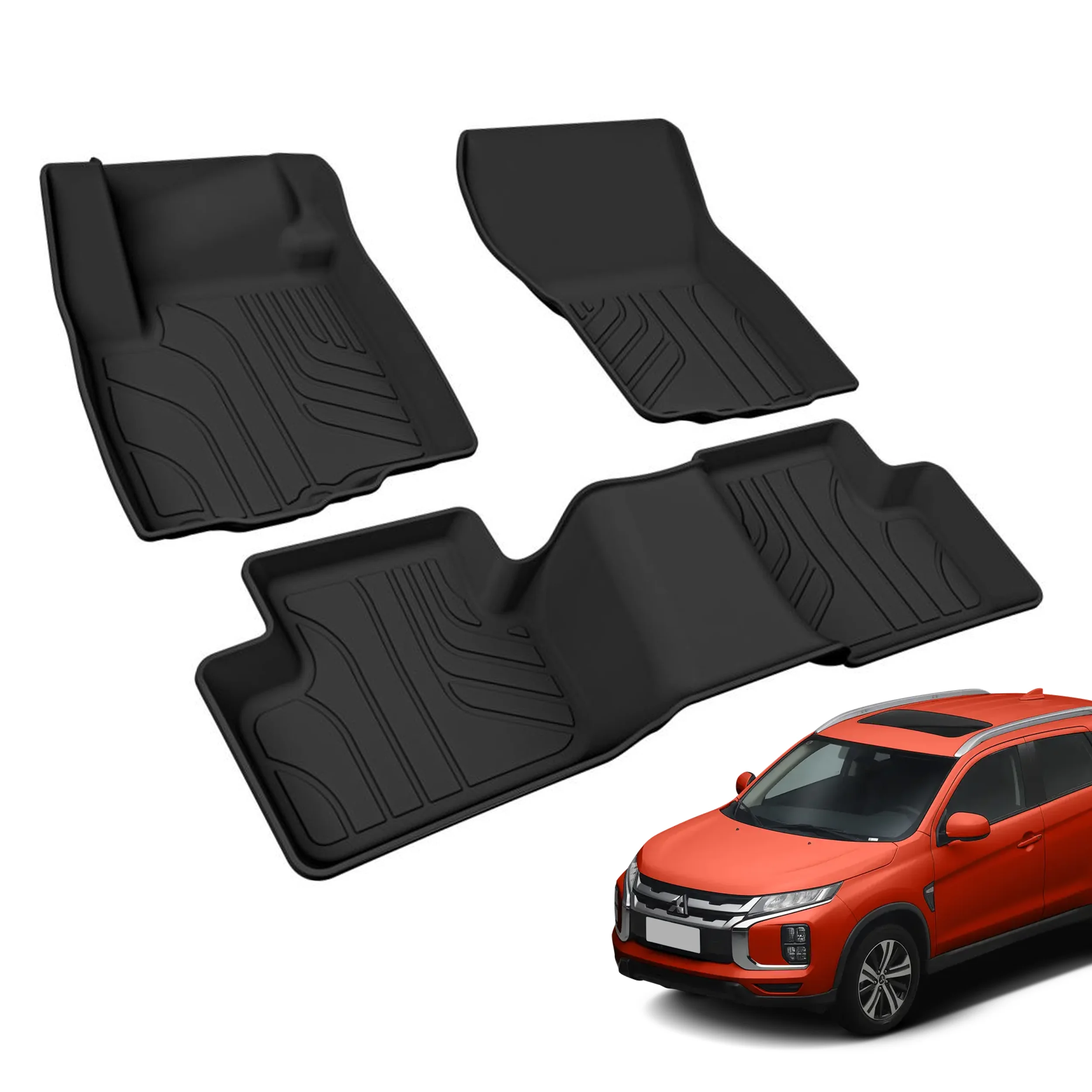 car interior accessories left hand drive carpet liner Full set 3D car floor mats for MITSUBISHI ASX