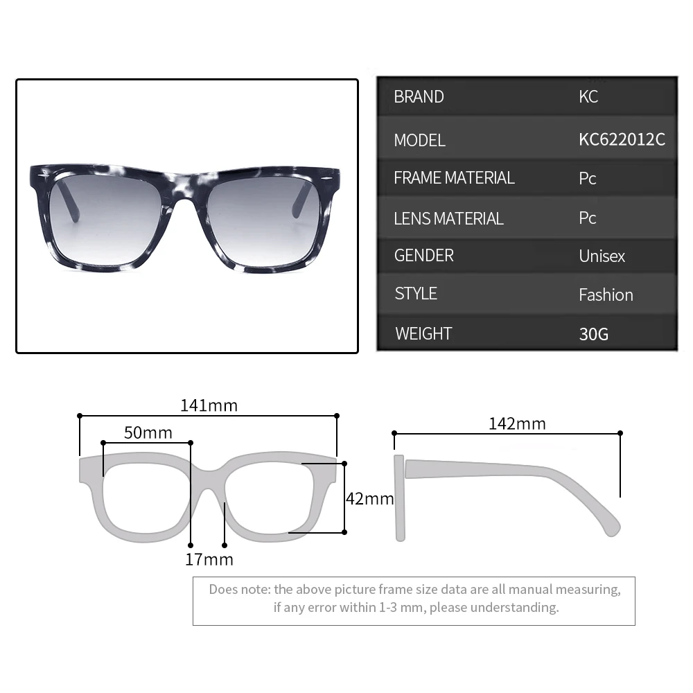 Wenzhou KCCheap  High Quality custom ray band polarized sun glasses For Man Custom Plastic square Sunglasses