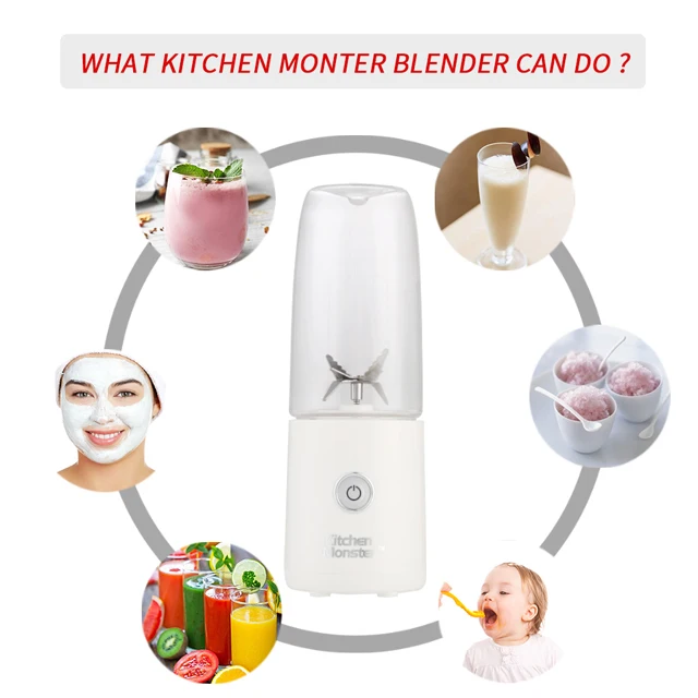 hot sale high speed 6 blades mini usb  portable fruit juicer blender