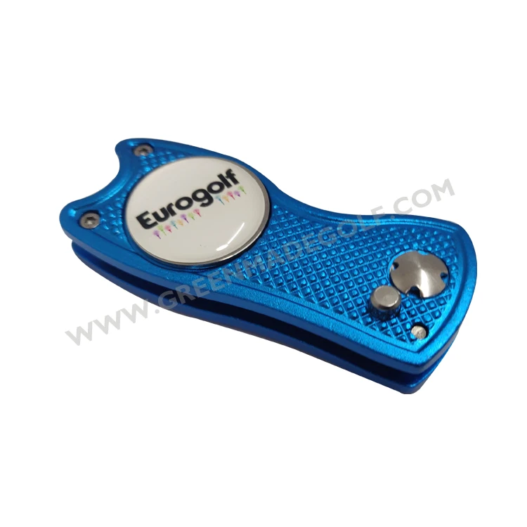 Custom National flag marker metal golf markers exopy printing magnetic golf ball marker