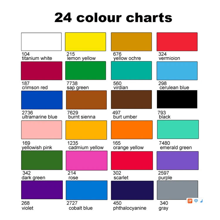 peinture acrylique 12ml acrylic color paints set wholesale non toxic artist 12/24 Colors  water soluble acrylic paint brush set
