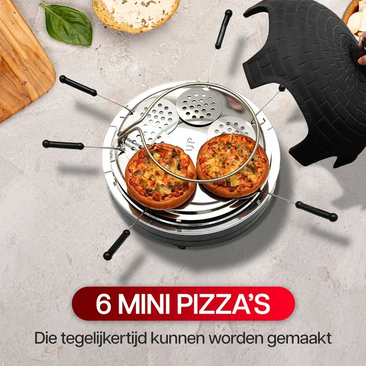 Hot Selling Mini Pizza Maker 4 Person Household Oven Electric Clay Terracotta Pizza Oven Dome