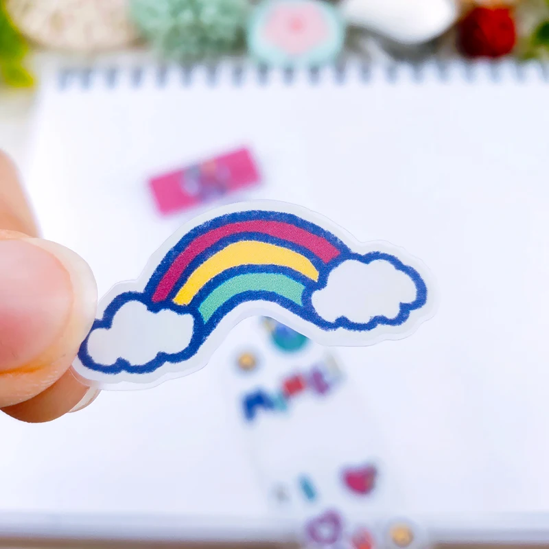 По индивидуальному заказу голографические прозрачные наклейкой поцелуя листы для Ежедневники