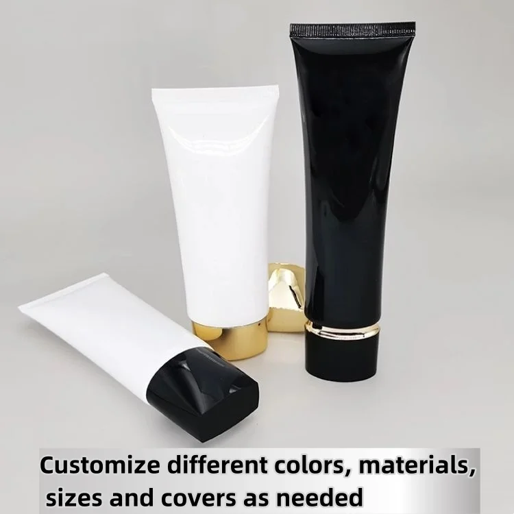 In stock Empty Plastic PE Squeeze Cosmetic Tube 3ml 15ml 30 50g 100g 120 300ml Custom Cosmetics Aluminium Pipes Tubes Packaging