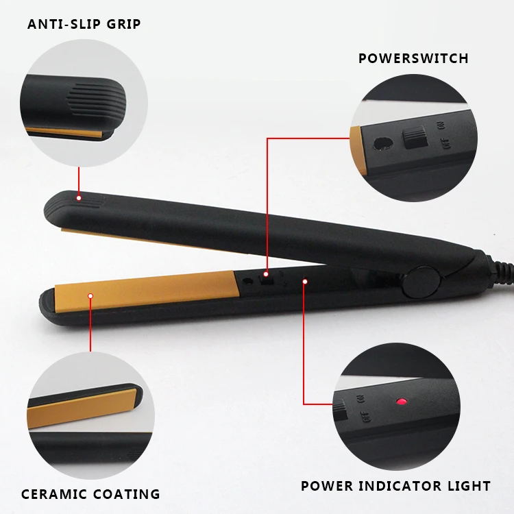 Professional Custom Plastic Chapinha De Cabelo MINI Hair Straightener, Hot Selling Ceramic Custom Flat Irons