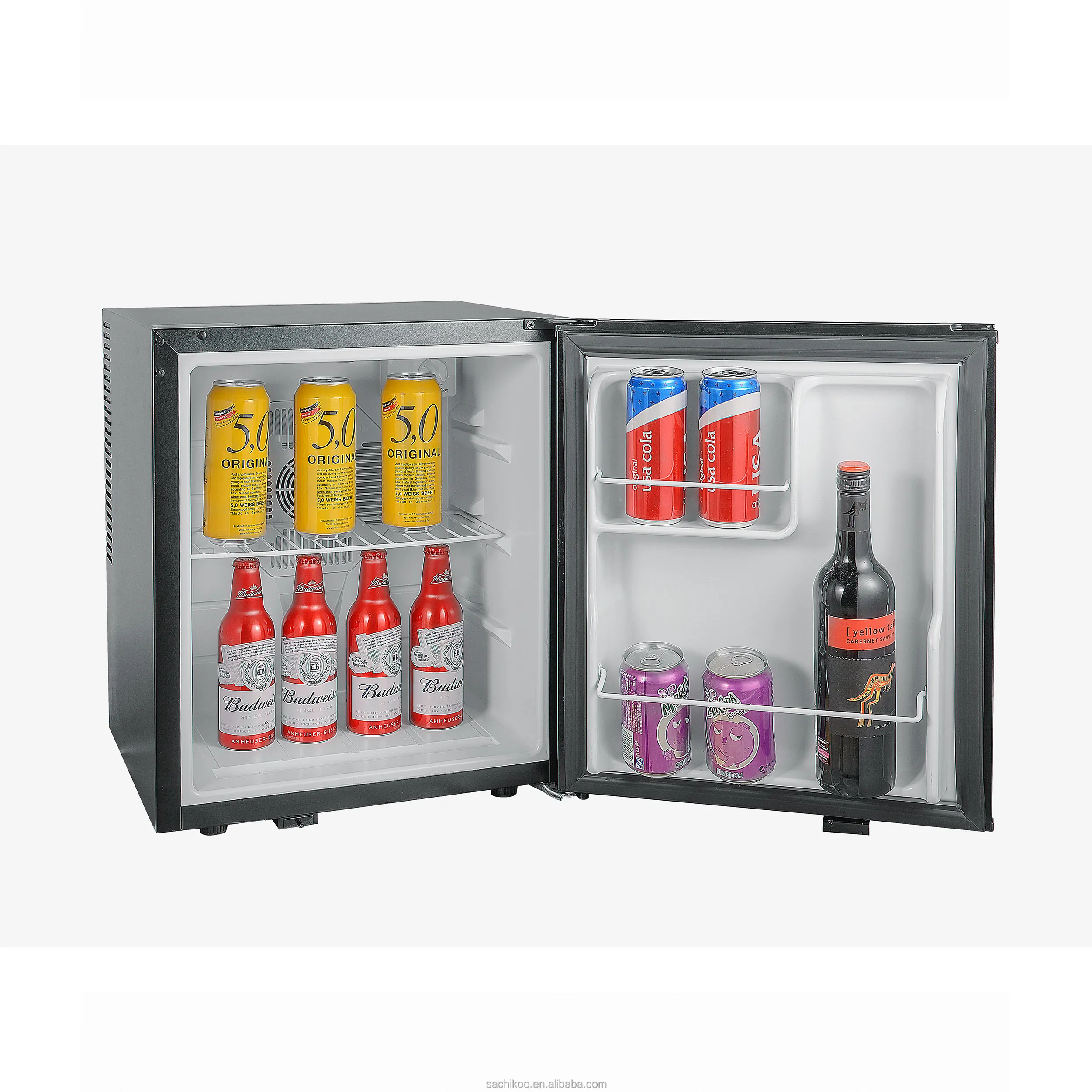 Sachikoo 40L Electric Mini Bar Refrigerator Eco-Friendly Stainless Steel Cooler Home Hotel Use Low Noise Compact Unit New