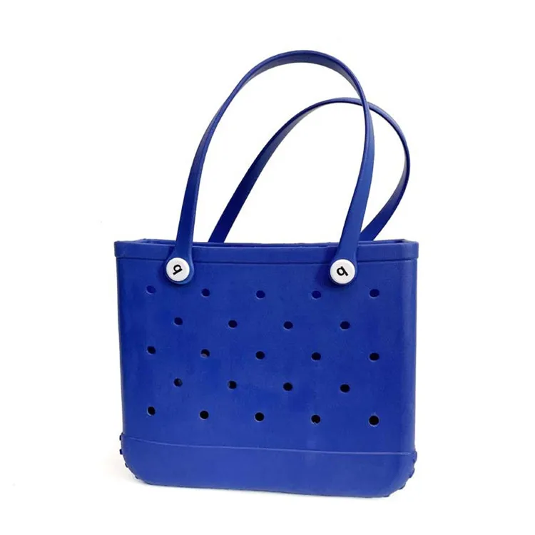 Hot sale Waterproof Woman EVA Tote Large Shopping Basket Bags Beach Silicone Bogg Bag