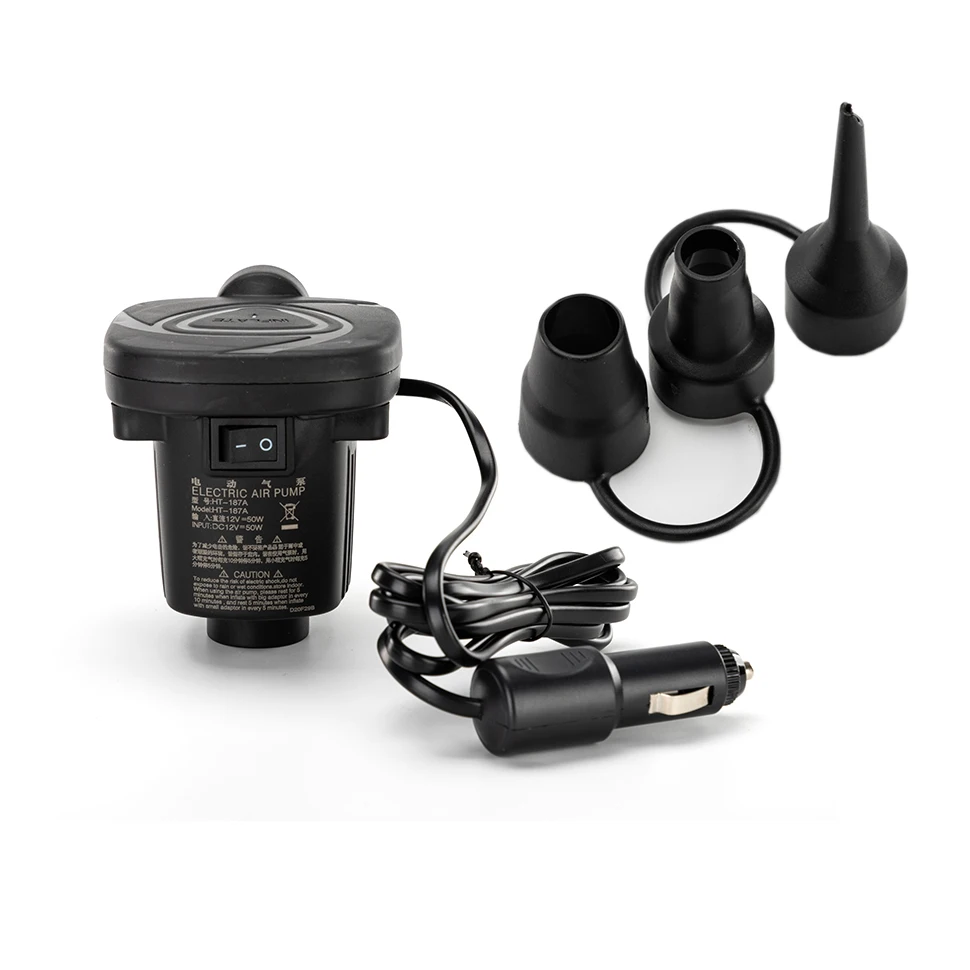 160W Electric Air Pump Inflate, Electric Air pump Inflator Deflator Toy Gas Pump for Toy Raft Boat Balloon with Car Plug