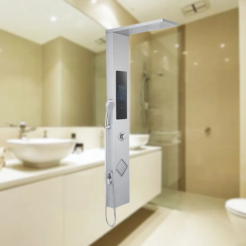 Chinese Manufacturer Wholesale/Custom 304 Stainless Steel Body Bathroom Smart Instant Water Heater Electric Shower Panel