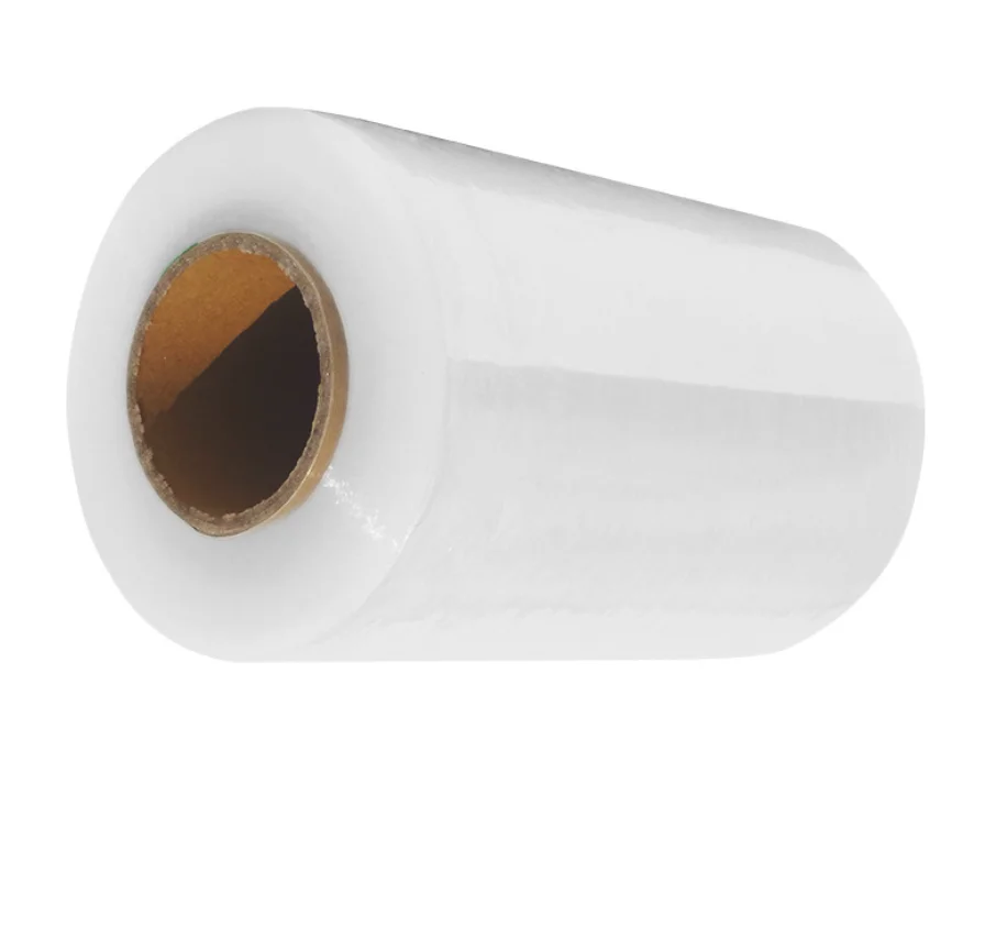 Factory price 12micron clear stretch wrap PE transparent plastic film lamination Jumbo roll LLDPE packing box pallet
