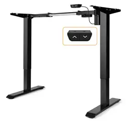 Electric Stand Desk Frame Height Adjustable Desk Legs Ergonomic Standing Desk Motor Motorized Workstation Base Black Table Frame