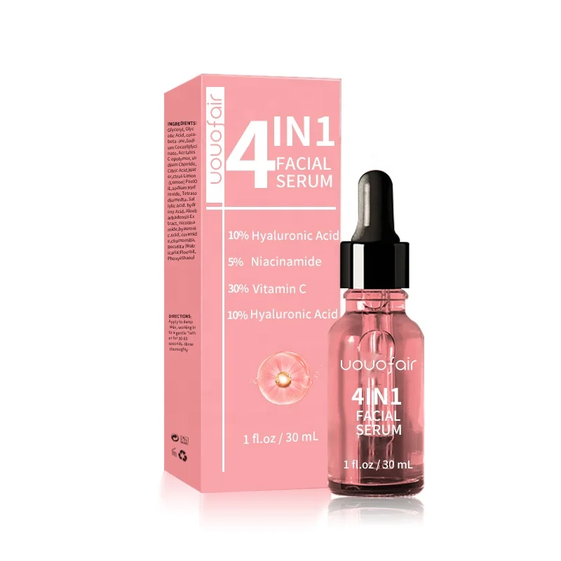 Free Sample Skin Care Hyauloronic Collagen Niacinamide 4 in 1 Face Serum Vitamin C Facial Serum