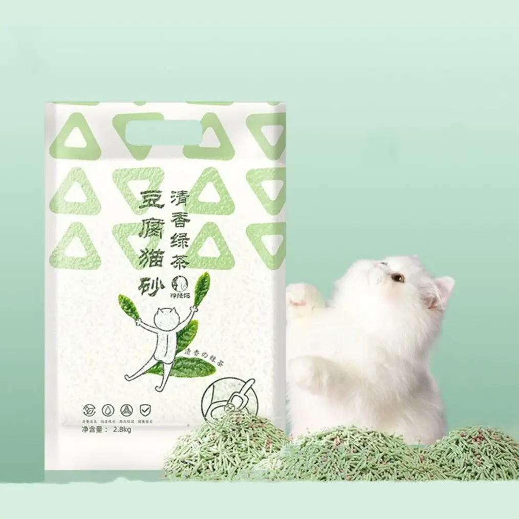 Tofu cat litter bentonite cat litter companion  6.5L  Deodorant and dust free Four-in-one  Mixed cat litter