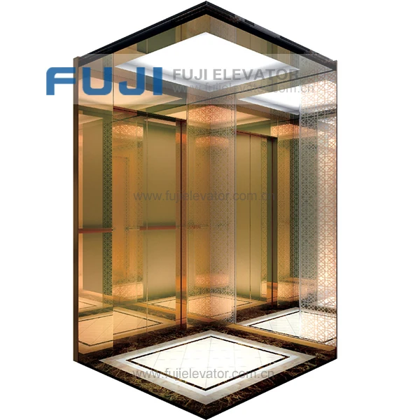 Office Building Commercial Lift Elevator Affordable Cost with Titanium Steel Cabin