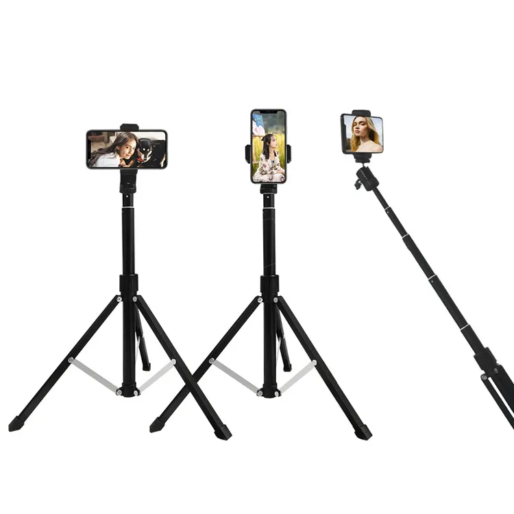 2021 High quality 156CM Studio Photo Live Broadcast Selfie Stick Mobile Phone Studio LED Light stand Video Camera Tripod Stand