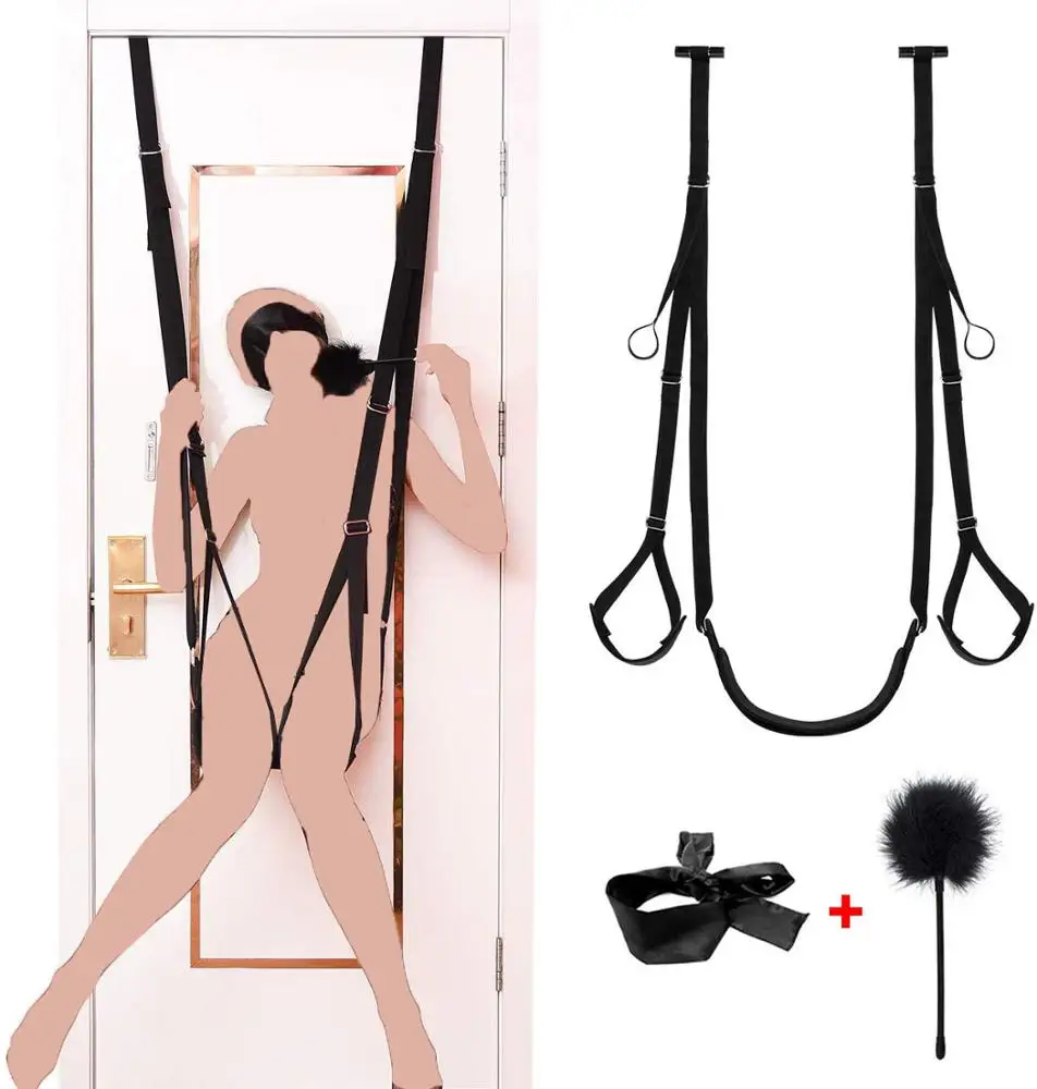 BDSM Bondage Sex Door Swing Chairs Belt Eye Mask Feather Paddle Sex Toy For Couple