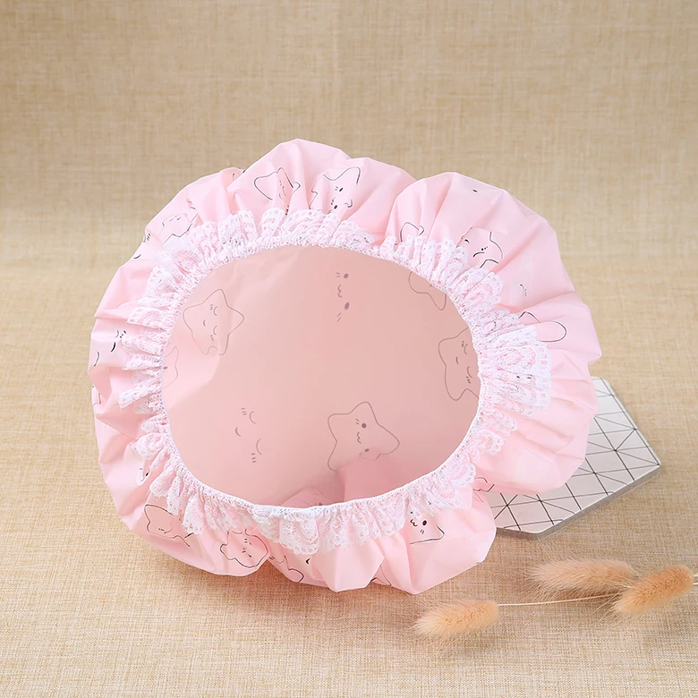 Lameila, оптовая продажа, Товары для ванной, водонепроницаемая Женская душевая шапочка, пластиковая шапочка для купания C0816