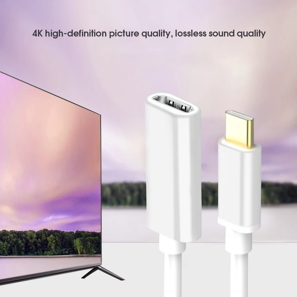 Адаптер HDTV 1080P Type-c на HDMI кабель-преобразователь usb c hdmi адаптер совместимый с компьютером/настольным ПК/ноутбуком