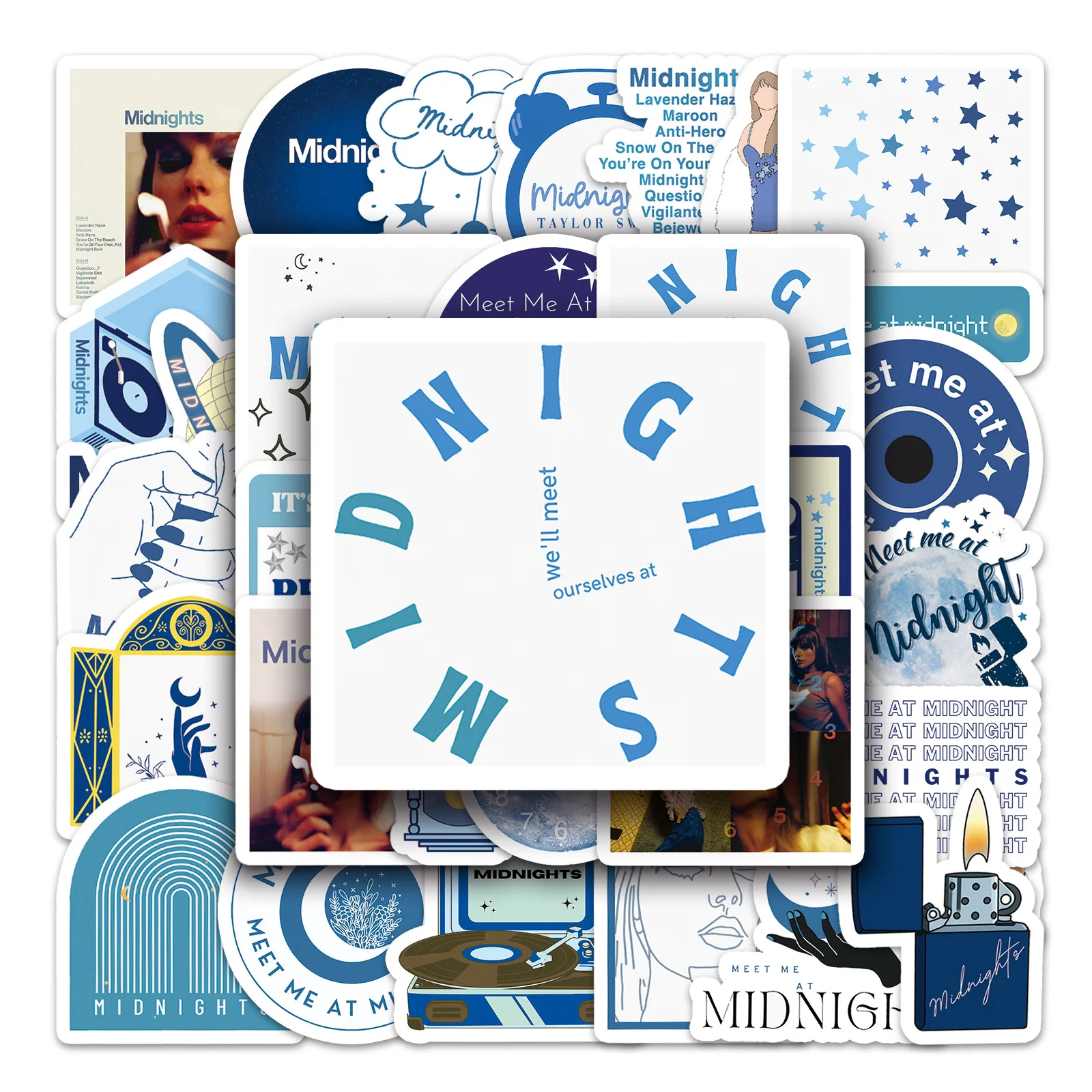 50pcs Midnights Music album Taylor stickers graffiti stickers Scrapbook vinyl singer celebrity fans sticker