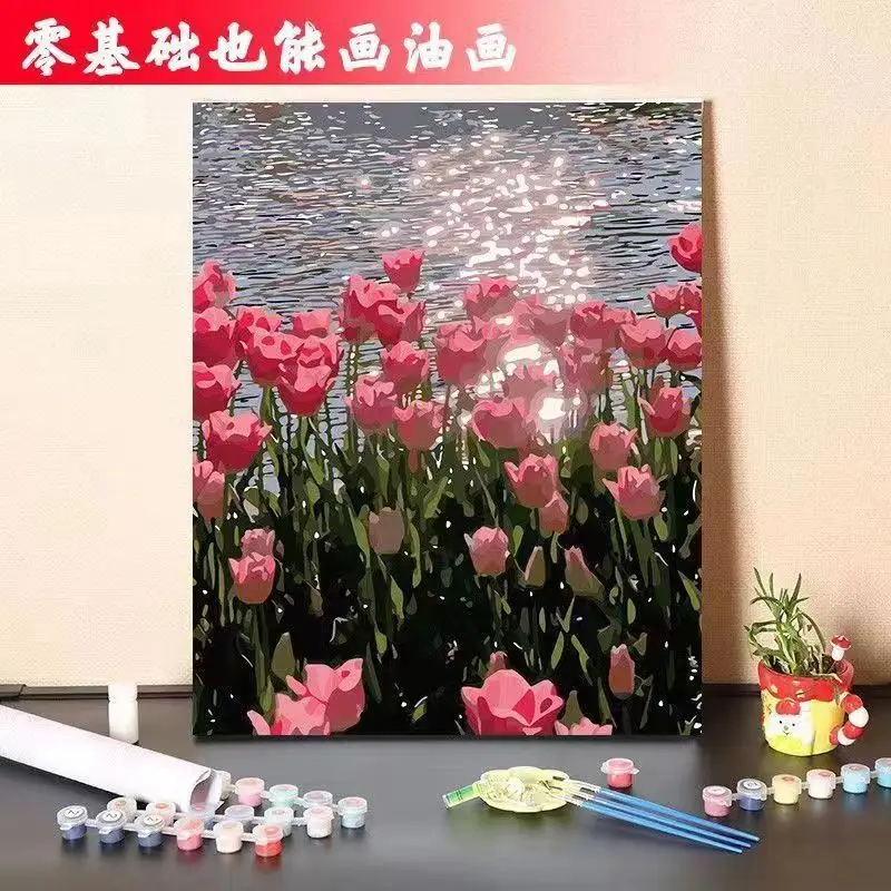Diy Oil Painting By Numbers  Painting On Canvas With Frame Paint By Numbers For Home Decor Gifts