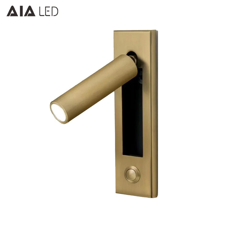 Adjustable headboard wall lamp led bed wall reading lamps energy saving bedside wall lights 3W for dormitory for hotel villa