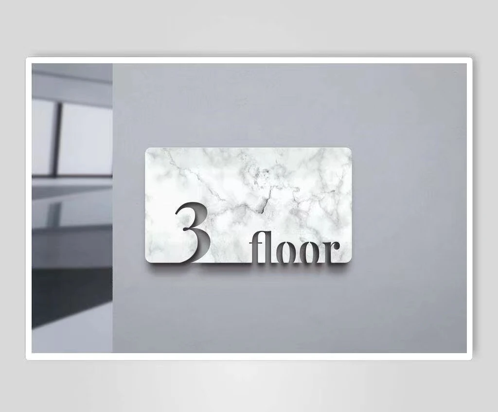 Hot Selling custom house number wooden hanging  door sign signboard lighted sign