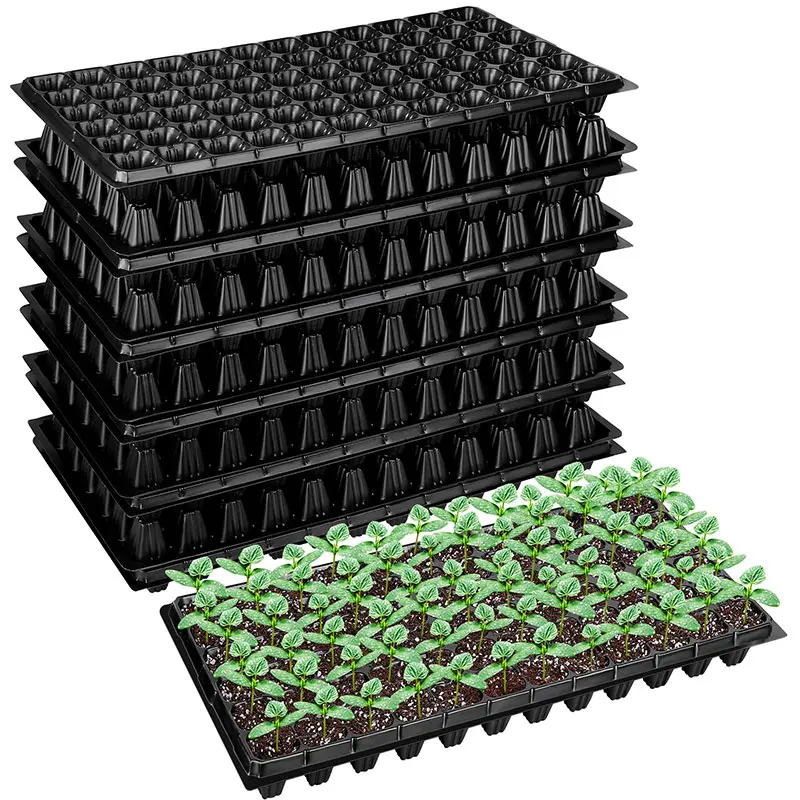 Wholesale plant propagation nursery seed tray cells plastic nursery seedling tray with holes