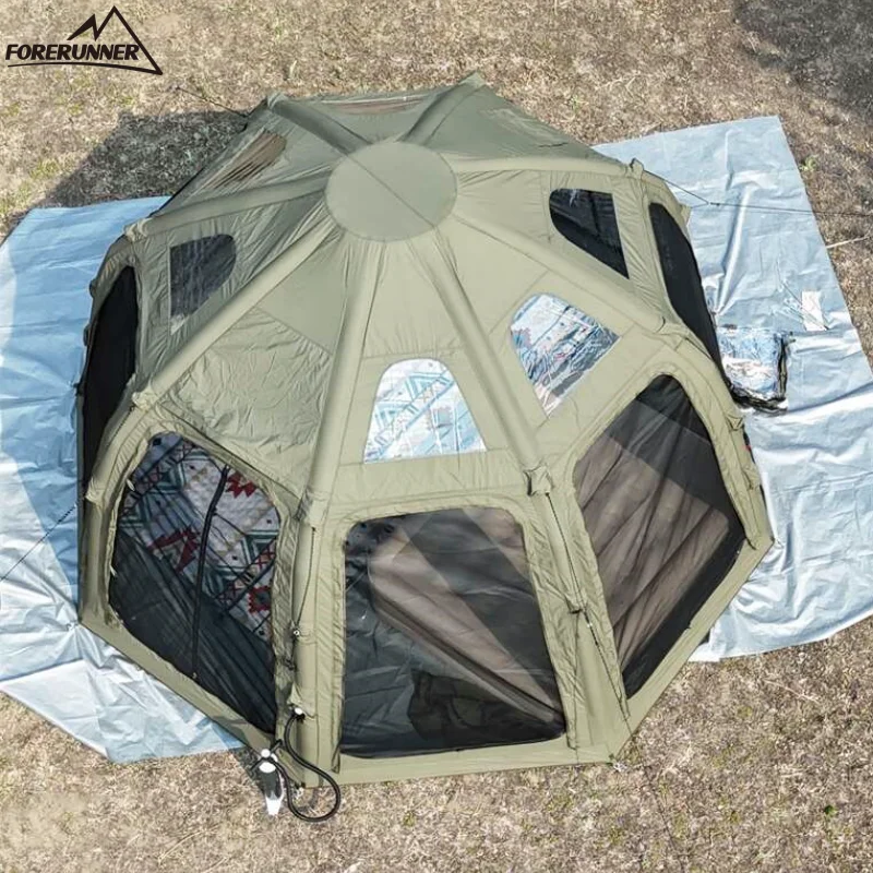 Forerunner 16 Waterproof Oxford Fabric Portable Inflatable Dome Tent with Strong Wind Resistance Four Seasons Outdoor Camping