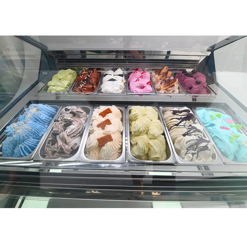 Support All-Round Customization Commercial Fridge Showcase Display Refrigerators Ice Cream Freezer For Sale