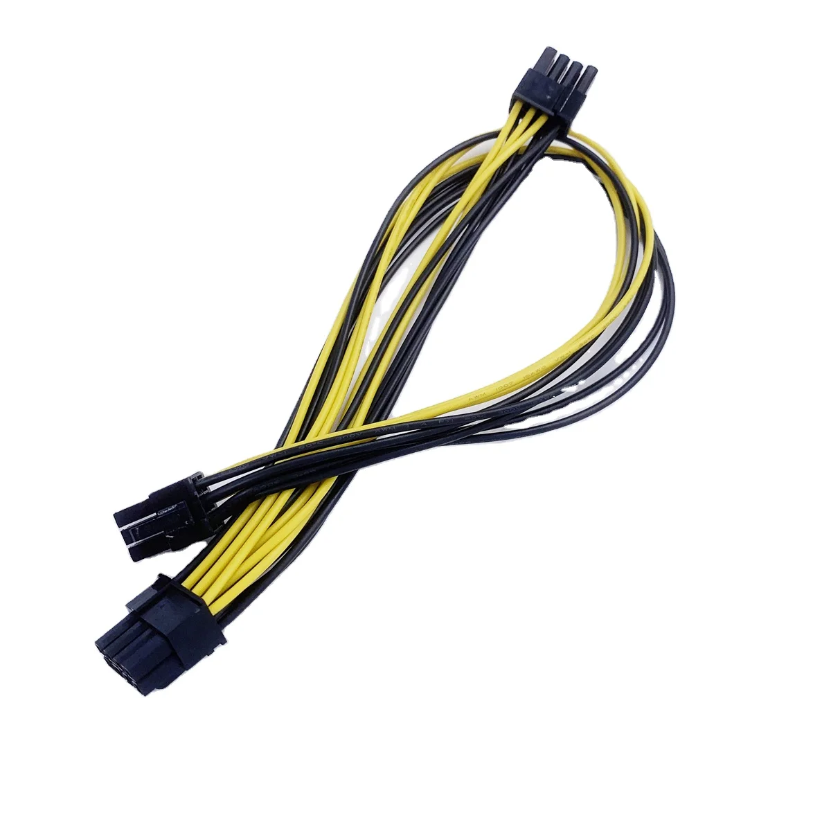 PCIe 6 Pin to Dual 8 Pin 6+2 Pin Connectors Graphics Card 40+20cm 16 AWG Cable PSU Riser Adapter Cable