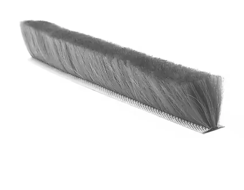 Factory Weatherstrip Door Brush Weather stripping grey silicon wool pile 7*6mm size antidust window seal strip