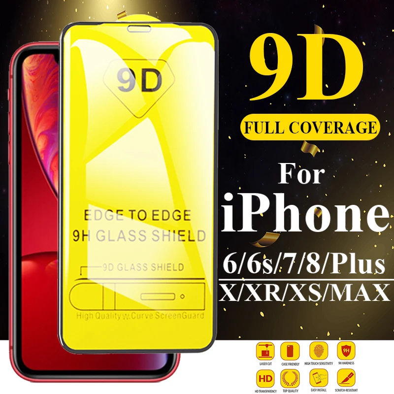 9D glass for iPhone 14 Pro Max high quality full cover screen protector film for iphone 14 13 12 11 pro max tempered glass