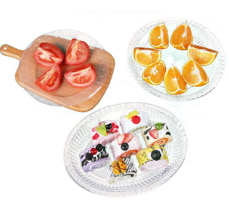 
Hard Household Banquet Transparent Picnic Fruit Dishes Plastic Disposable Plates Plastic Dishes 