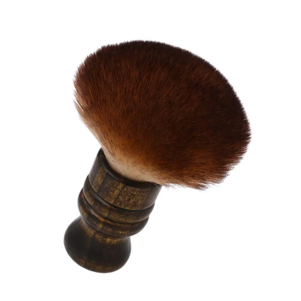 Private label Nylon Wood barber neck duster brush