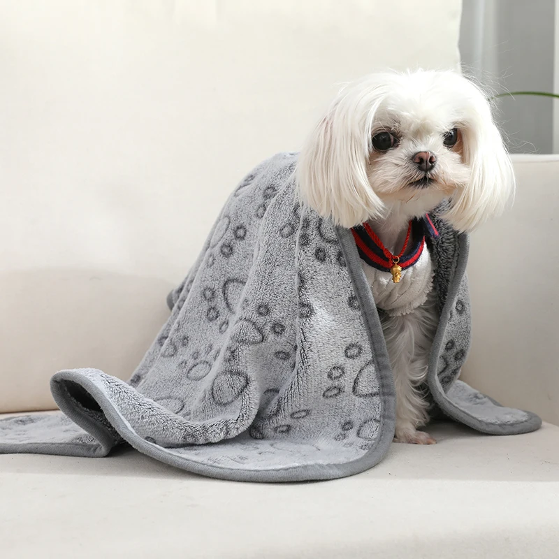 Pet Paw Blanket Dogs Cats Throw Blankets Cover Pet Mats Pats Sofa Bed Cover for Pet Sleep Rest