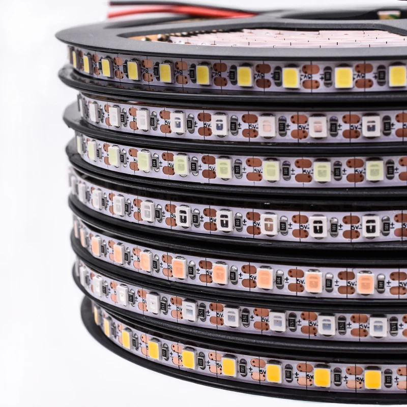 5v 5mm 5mm 120led per meter Waterproof IP68 ws2812b lights 2835 RGB led strip blue red green High Quality