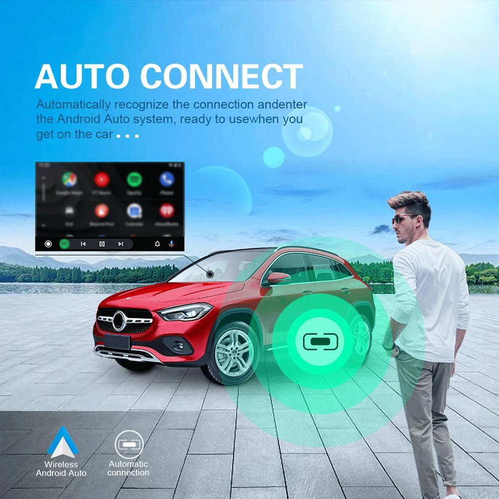 Оригинальный адаптер Topleo Connect CarPlay Интеллектуальный голосовой Универсальный магический android auto carplay ai box беспроводной