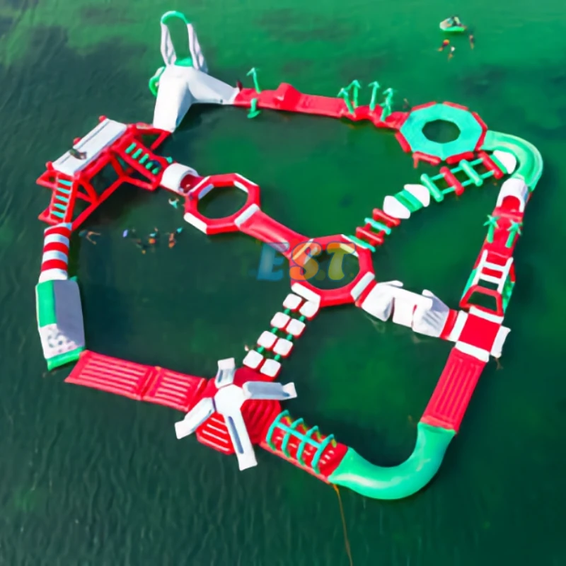 Commercial Adult Kids Open Water Sea Floating Inflatable Water Parks Water Obstacle Course Sport Games